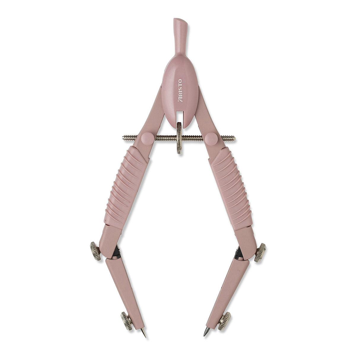 Aristo-TopLine-Schulzirkel-Linkshaender-Rechtshaender-rose-ar55817-gewinkelt-lafueliki