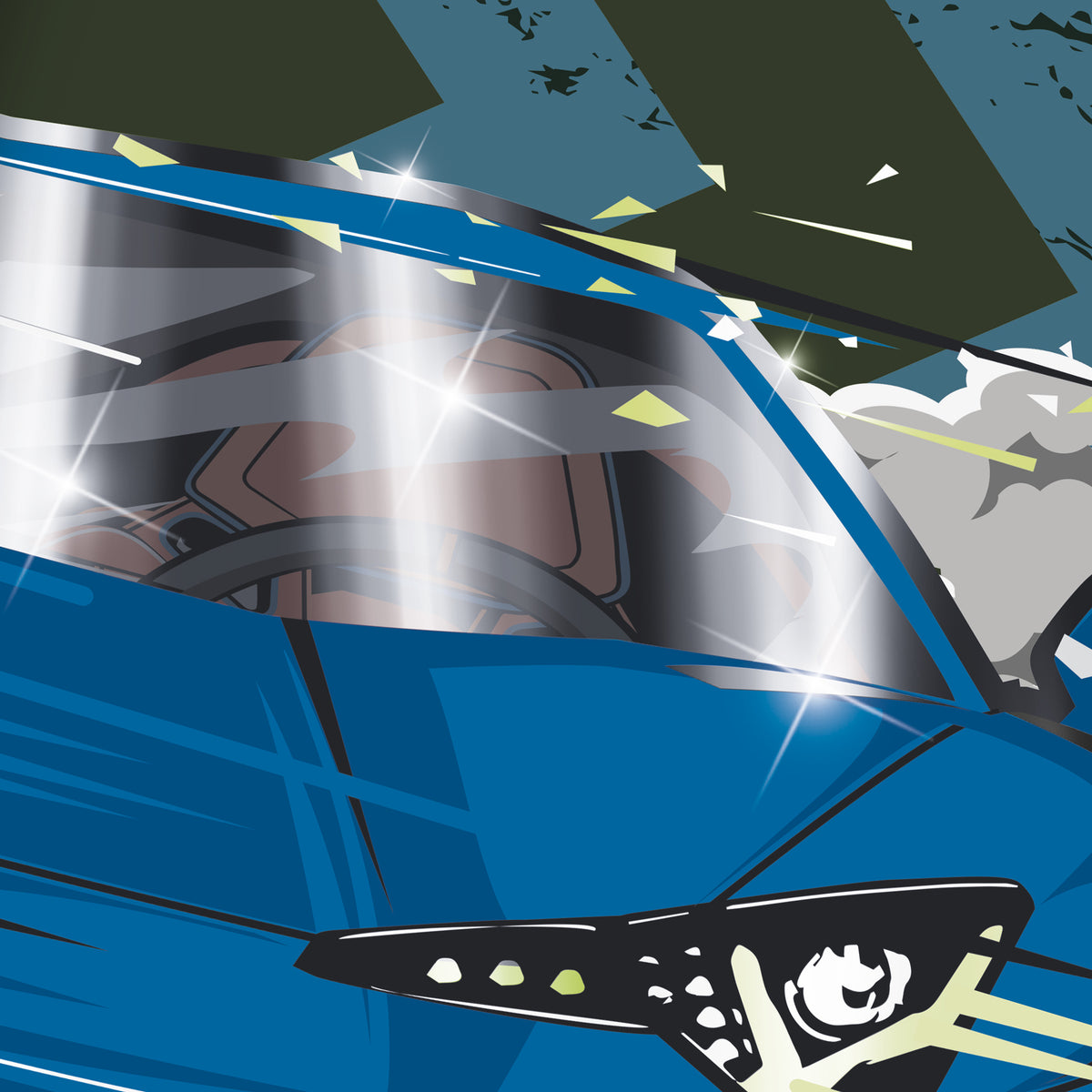 BRUNNEN Ausmalheft · Fast Wheels · Auto · mit Stickerbogen