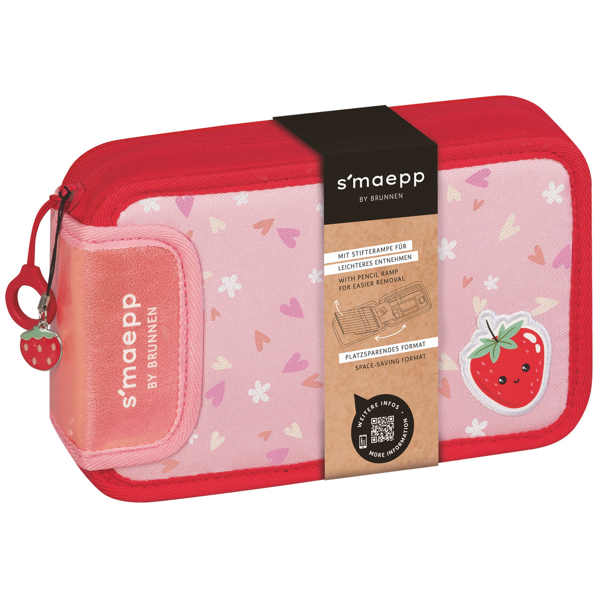 BRUNNEN s'maepp Federmäppchen · Fruity Love · rosa · gefüllt
