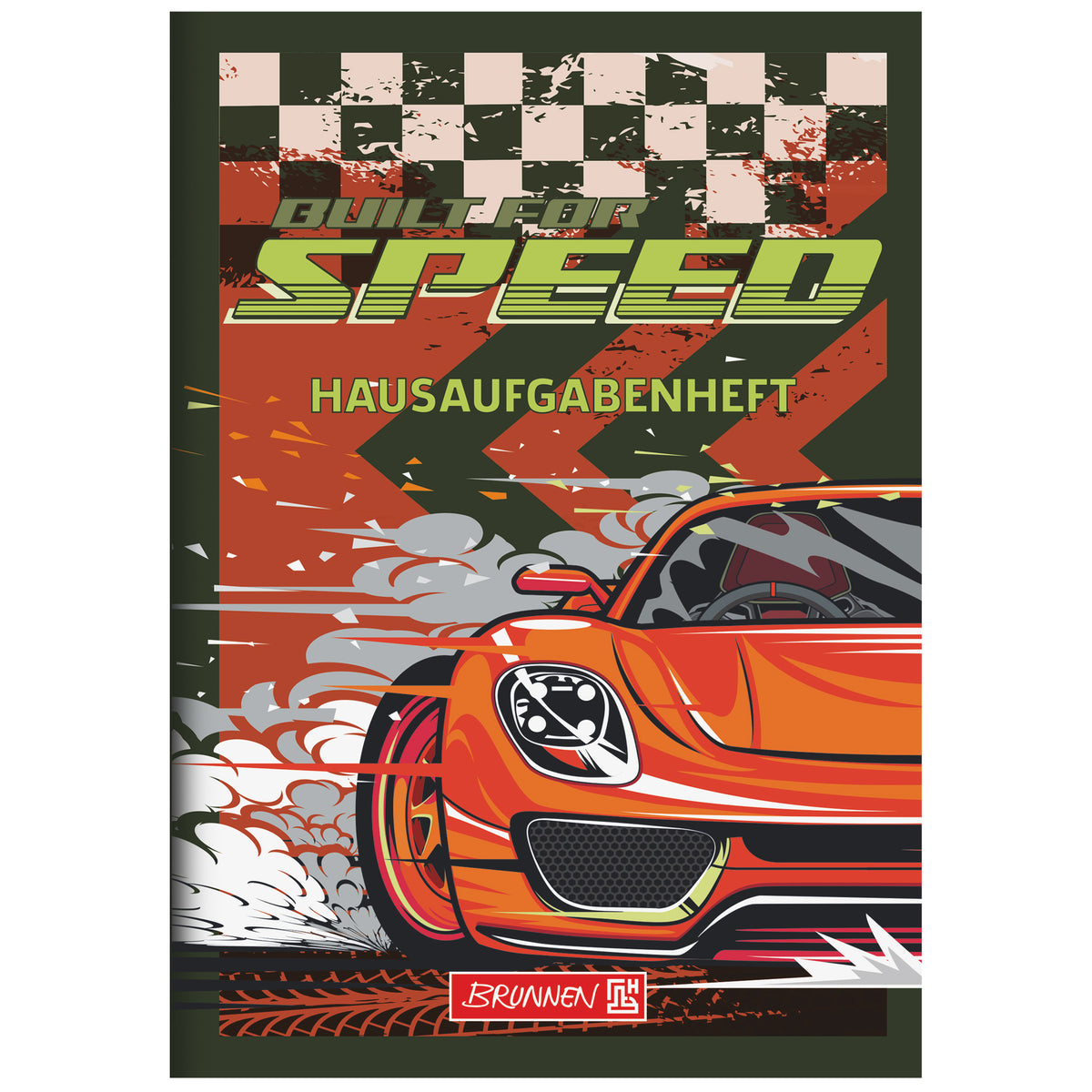 BRUNNEN Hausaufgabenheft A5 · Fast Wheels · Auto