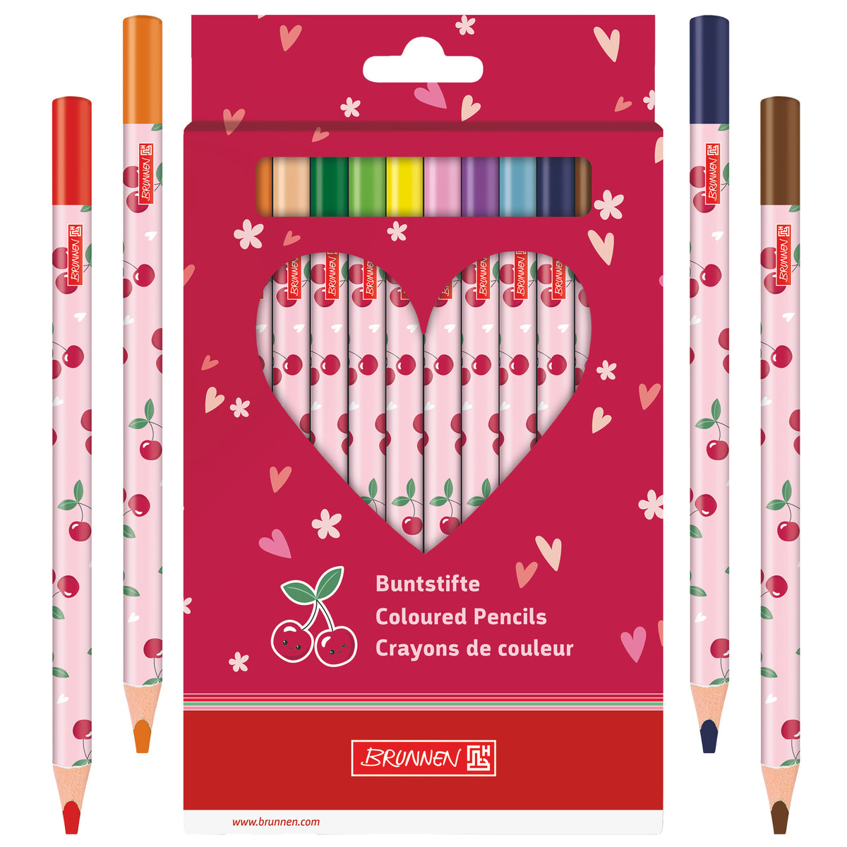 BRUNNEN Jumbo Dreikant Buntstifte 12er Set · Fruity Love