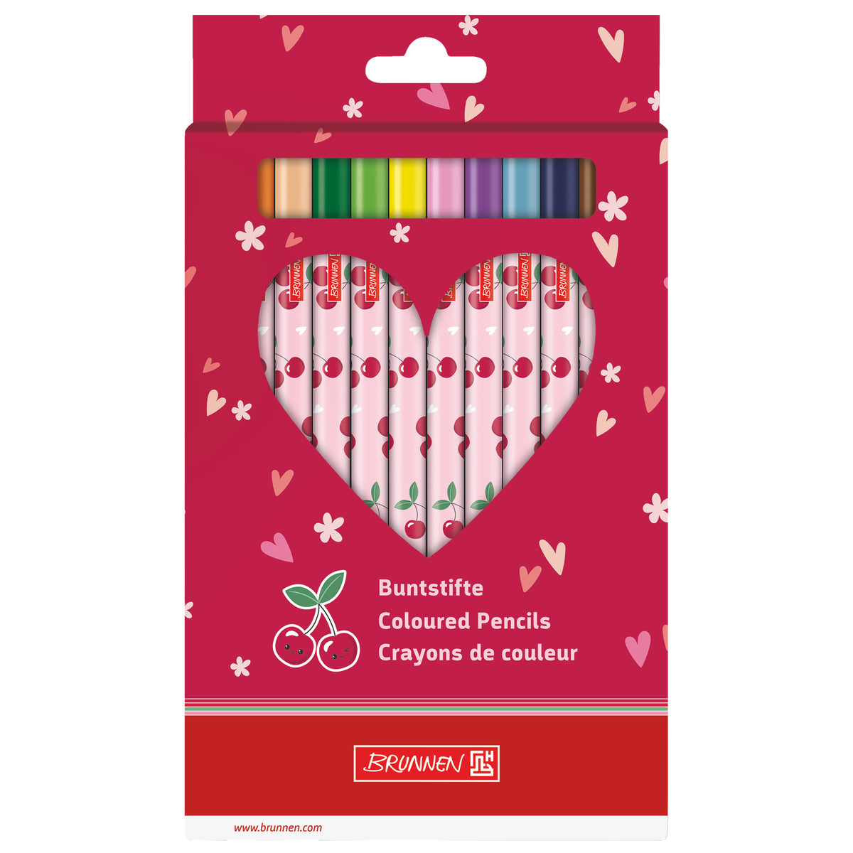 BRUNNEN Jumbo Dreikant Buntstifte 12er Set · Fruity Love