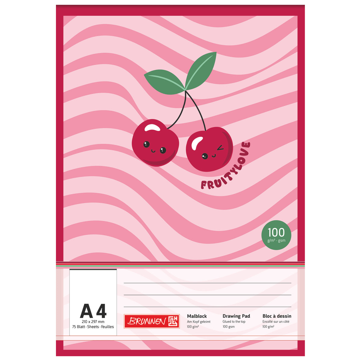 BRUNNEN Malblock A4 · Fruity Love · blanko