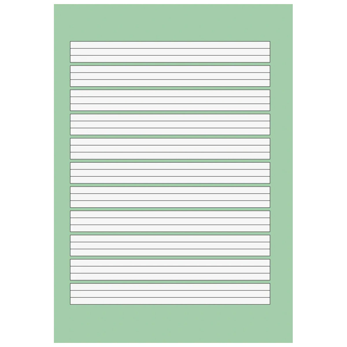 BRUNNEN Schulblock A5 · Kontrast-Lineatur 1 · farbig hinterlegt · 1. Klasse
