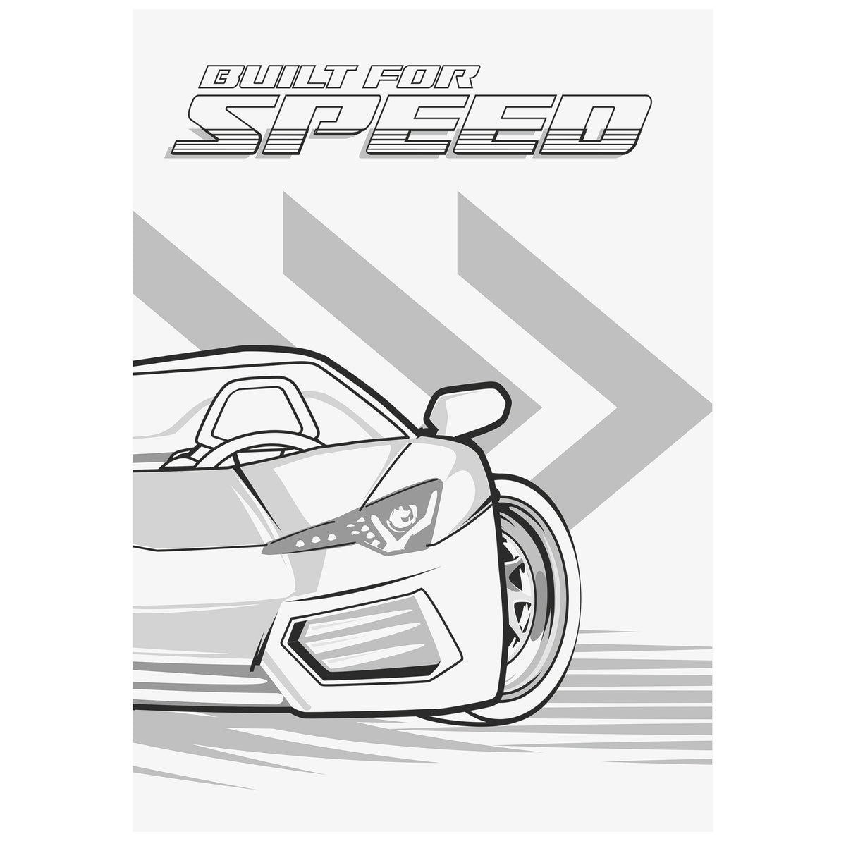 BRUNNEN Zeichenblock A3 · Fast Wheels · Auto · beidseitig befestigt