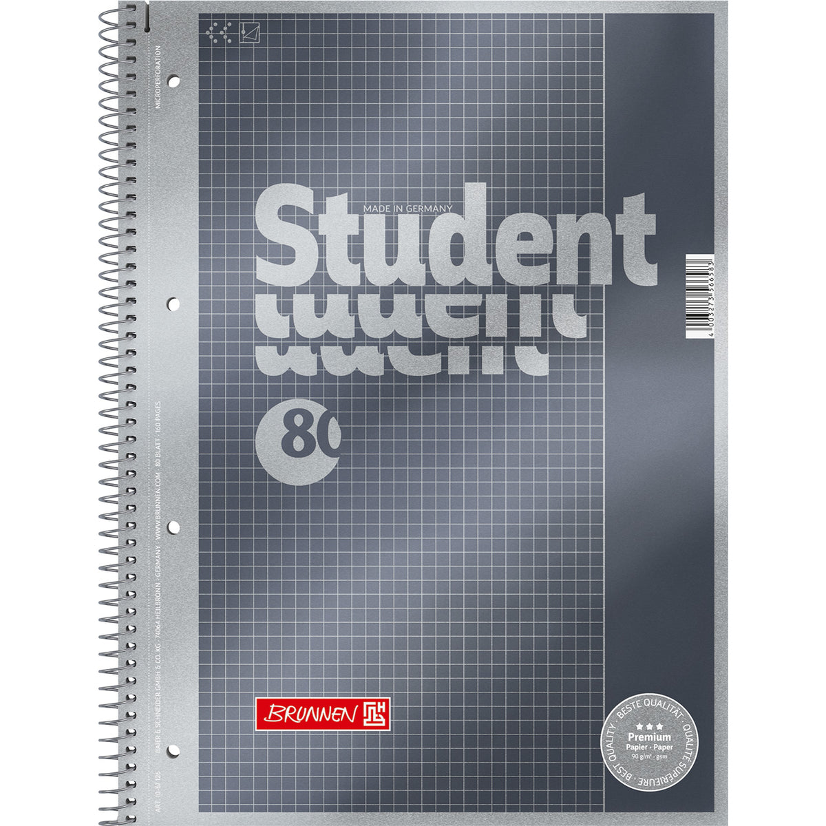 Brunnen-Collegeblock-A4-Premium-Lineatur-26-kariert-mit-Rand-Rechtshaender-1067126-lafueliki