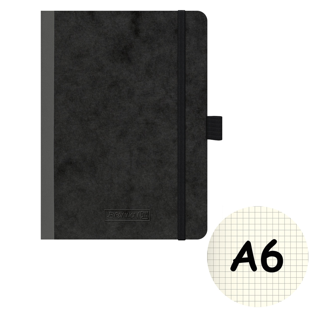 Brunnen-Kladde-FACT-plus-A6-schwarz-Gummizug-kariert-104366290-kaufen-lafueliki