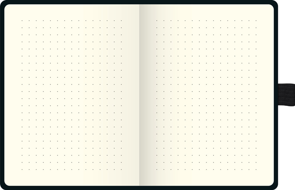 Brunnen-Notizbuch-A6-Kompagnon-dotted-schwarz-lineatur-105521905-lafueliki