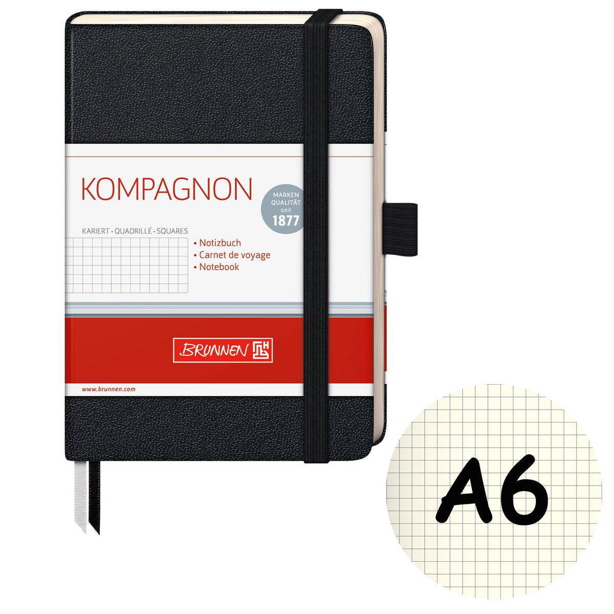 Brunnen-Notizbuch-A6-Kompagnon-kariert-schwarz-kaufen-105521805-lafueliki
