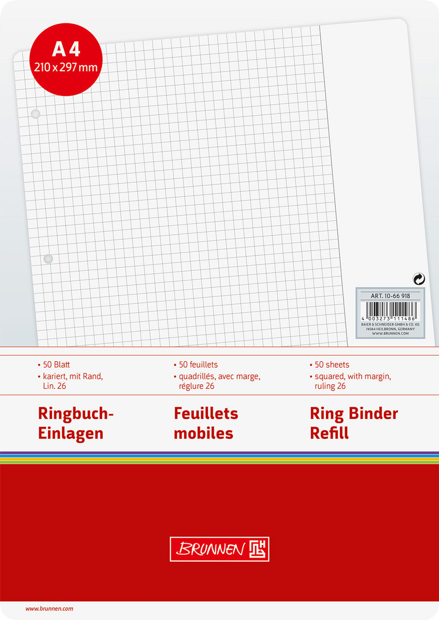 Brunnen-Ringbucheinlagen-A4-kariert-Lineatur-26-mit-Rand-4-fach-Lochung-1066918-lafueliki