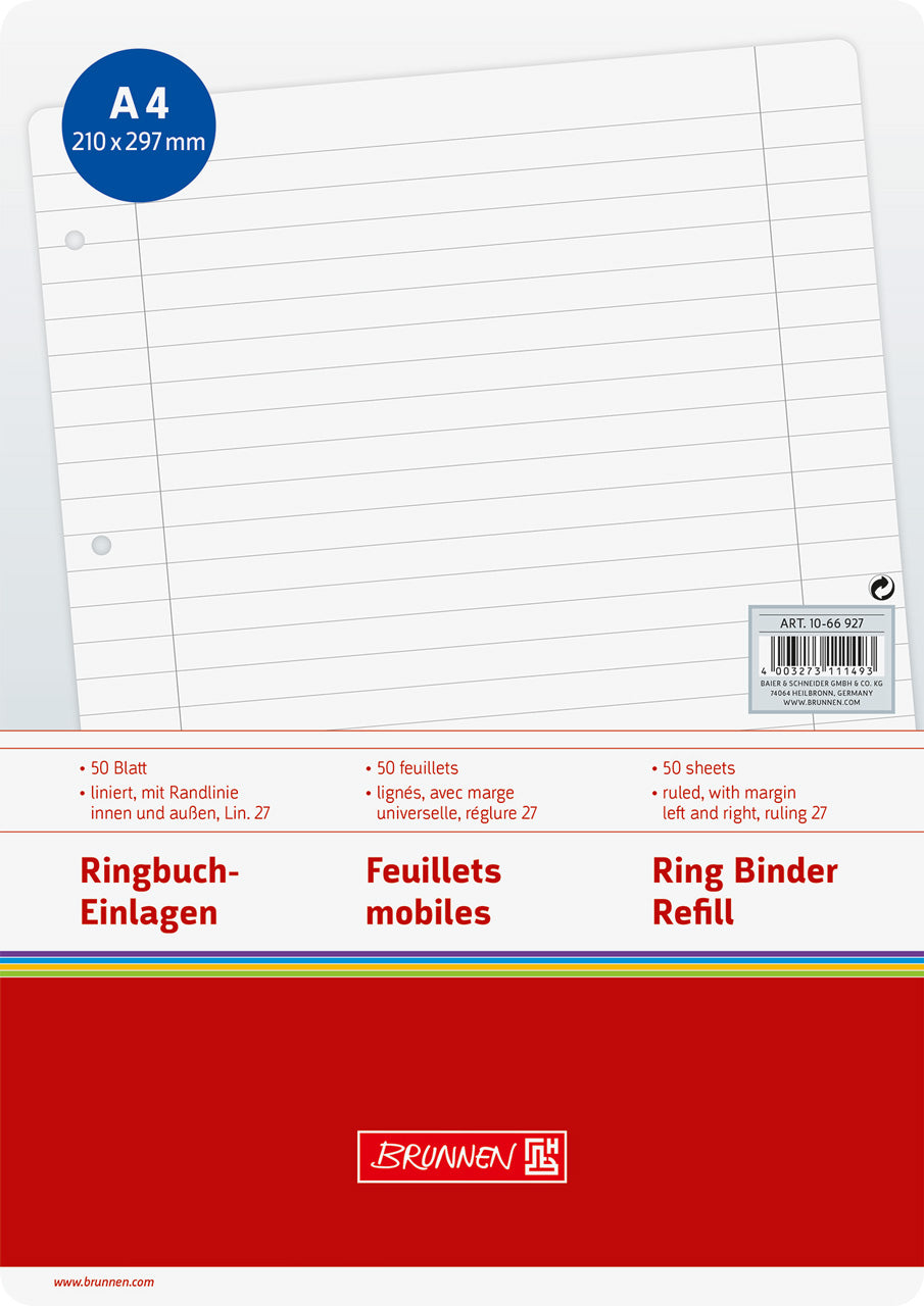 Brunnen-Ringbucheinlagen-A4-liniert-Lineatur-27-mit-Rand-4-fach-gelocht-1066927-lafueliki