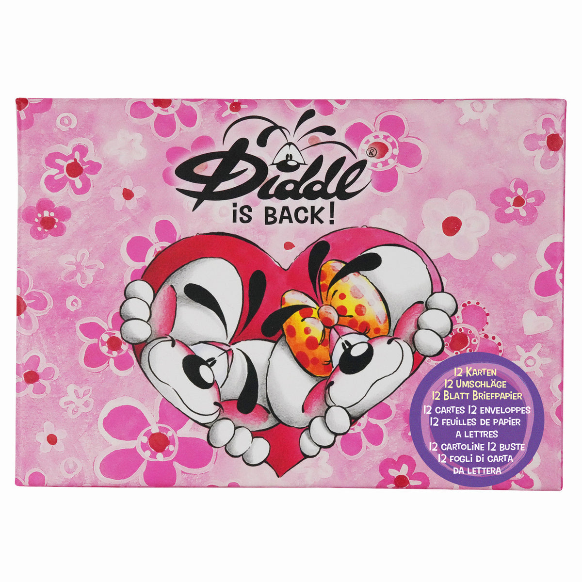 Diddl Briefpapier-Set Diddl & Diddlina · Herz · rosa-pink