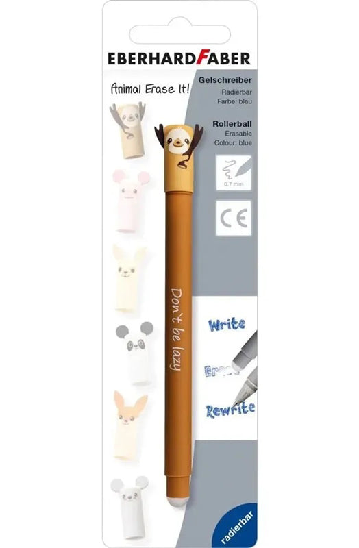 Eberhard-Faber-Animal-Erase-it-faultier-Gelschreiber-inky-Radierbar-504453109-ovp-lafueliki