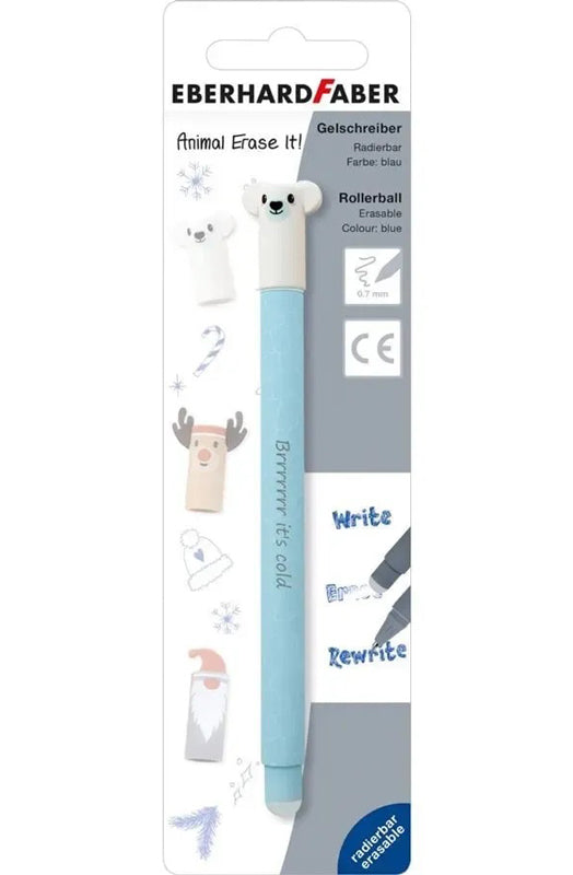 Eberhard-Faber-xmas-Erase-it-Eisbaer-Gelschreiber-inky-Radierbar-ovp-lafueliki