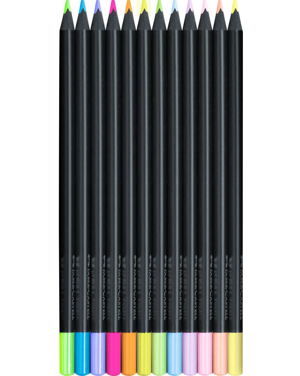 Faber-Castell-Buntstifte-Black-Edition-12er-pastel-neon-Farben-116410-online-kaufen-lafueliki