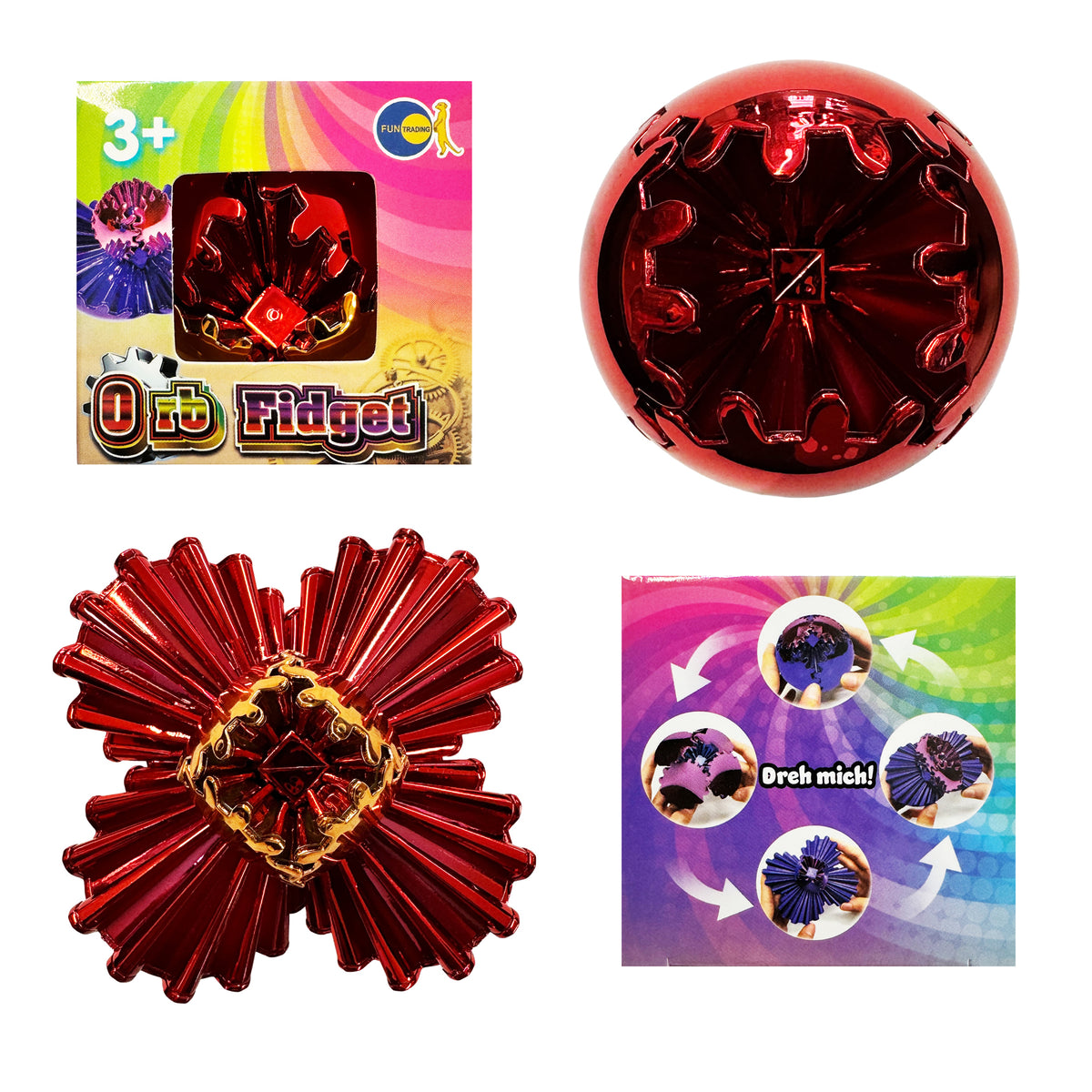 Fun Trading Orb Fidget Gear Ball · Sensorikball zum Drehen
