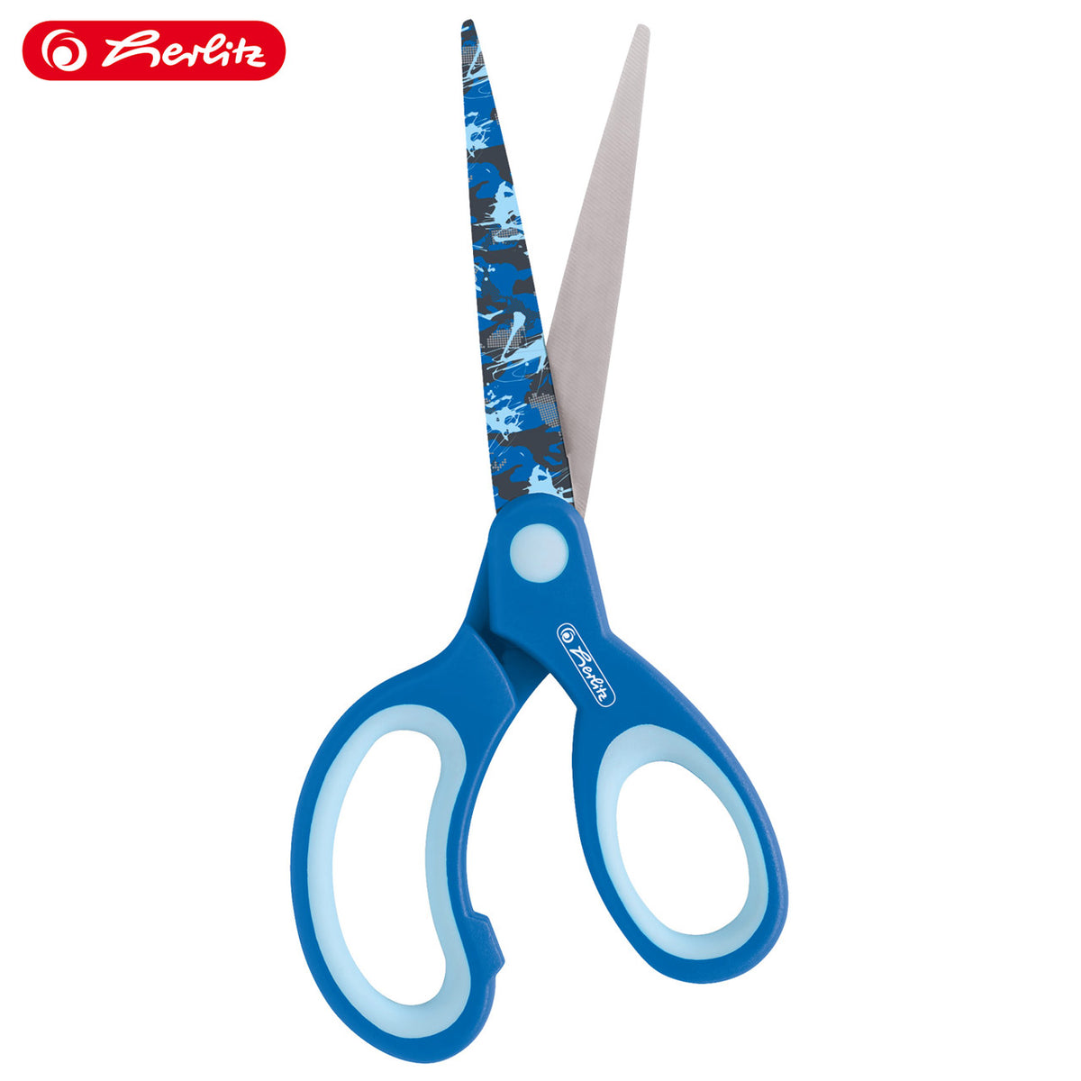 Herlitz-Rechtshander-Design-Bastelschere-spitz-17cm-10801728-blau_hellbau-4008110299532-Schere-offen-lafueliki