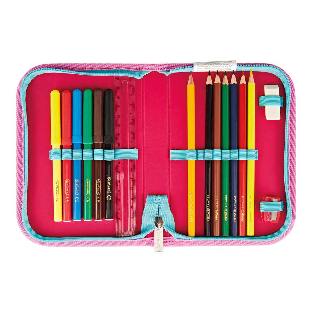 Herlitz-Schulranzen-Set-SoftLight-Plus-pink-bubbles-400811344539-Federmappe-offen-lafueliki