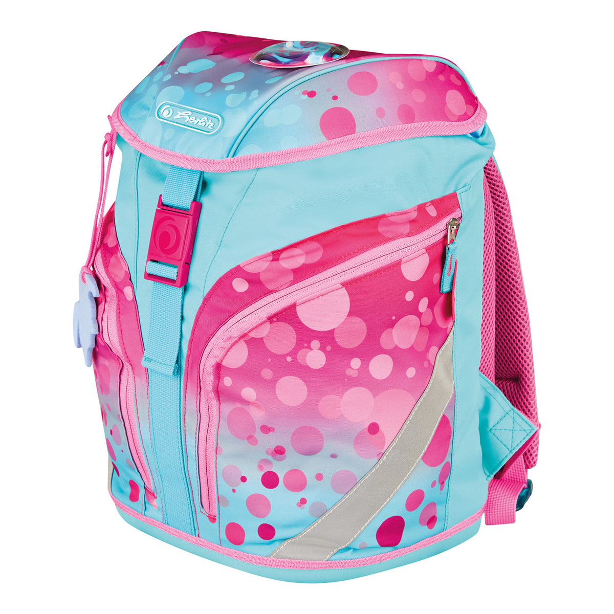 Herlitz-Schulranzen-SoftLight-Plus-pink-bubbles-400811344539-seitlich-lafueliki