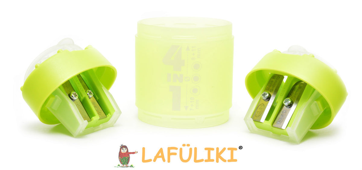 KUM-4in1-Spitzer-Anspitzer-fuer-alle-Stifte-hellgruen-schulspitzer-lafueliki