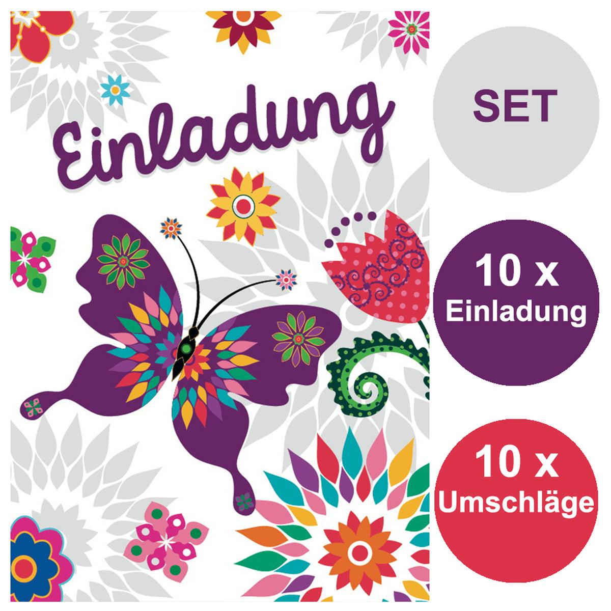 Kinder-Einladung-zum-Geburtstag-Karte-mit-Umschlaeg-Schmetterling-Butterfly-4015290490345-kaufen-lafueliki