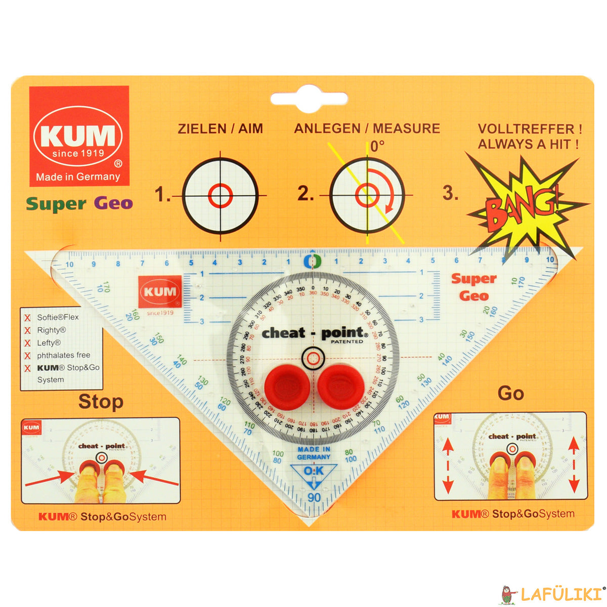 Kum-Geodreieck-Super-Geo-2251411-Stop-und-Go-System-20cm-lafueliki