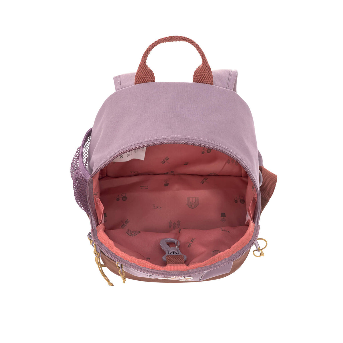 Laessig-Kindergartenrucksack-Adventure-lila-Kinder-rucksack-offen-1203001332-lafueliki