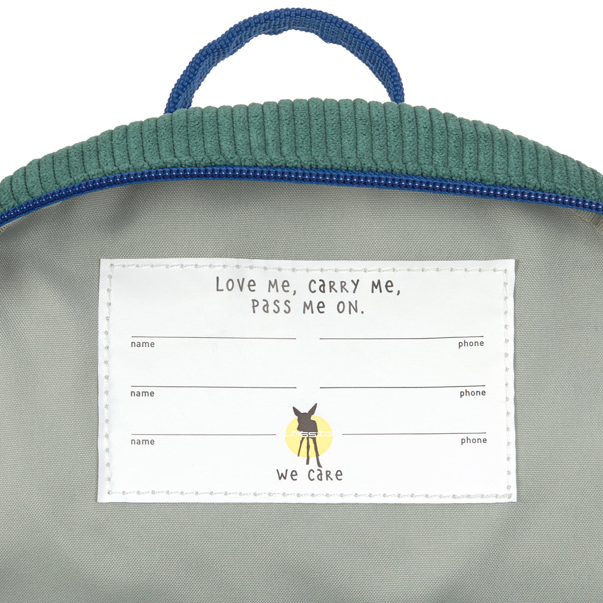 Laessig-Kindergartenrucksack-Tiny-Cord-Little-Gang-Fun-gruen-1203042339-Namensschild-lafueliki