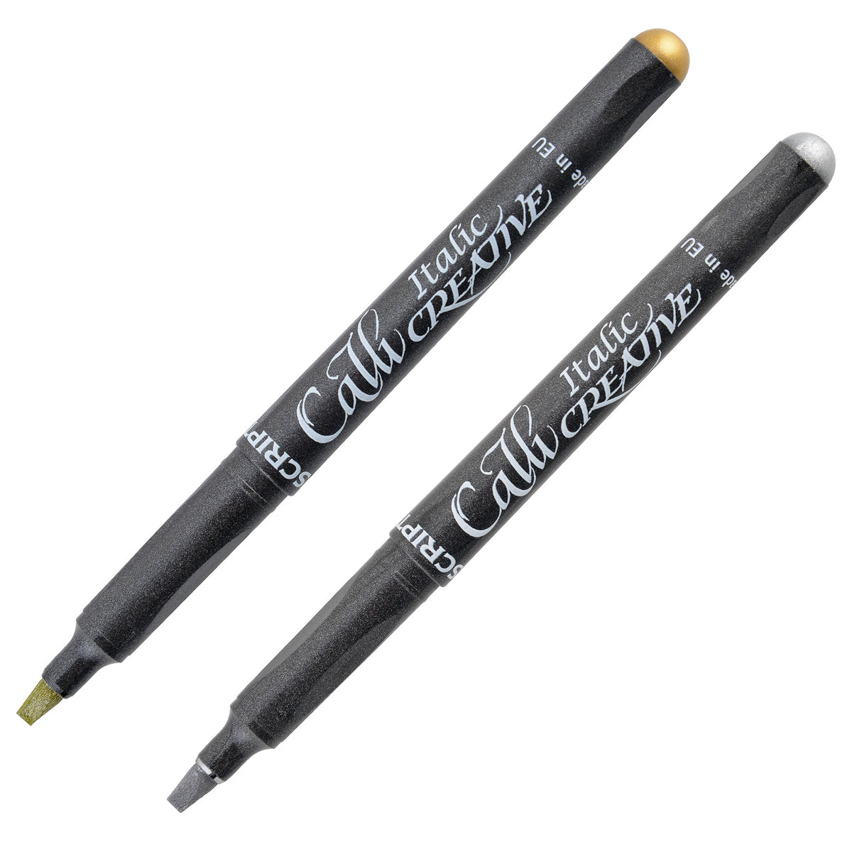 Manuscript-Callicreative-Italic-metallic-Marker-gold-silber-MM6640-offen-lafueliki