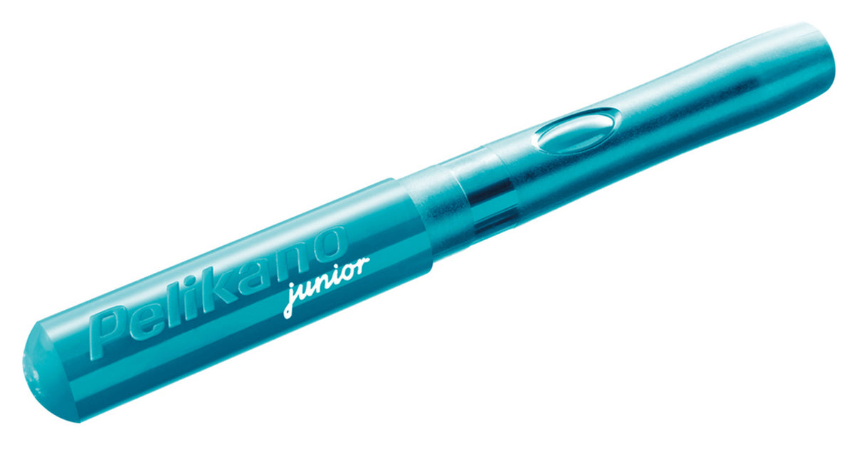 Pelikan-Schulfueller-Pelikano-Junior-fuer-Rechtshaender-tuerkis-geschlossen