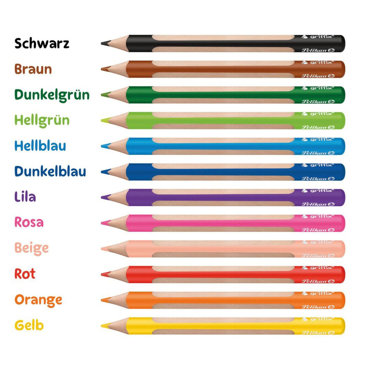 Pelikan · griffix Buntstifte · 12er Set · für Vor- und Grundschule