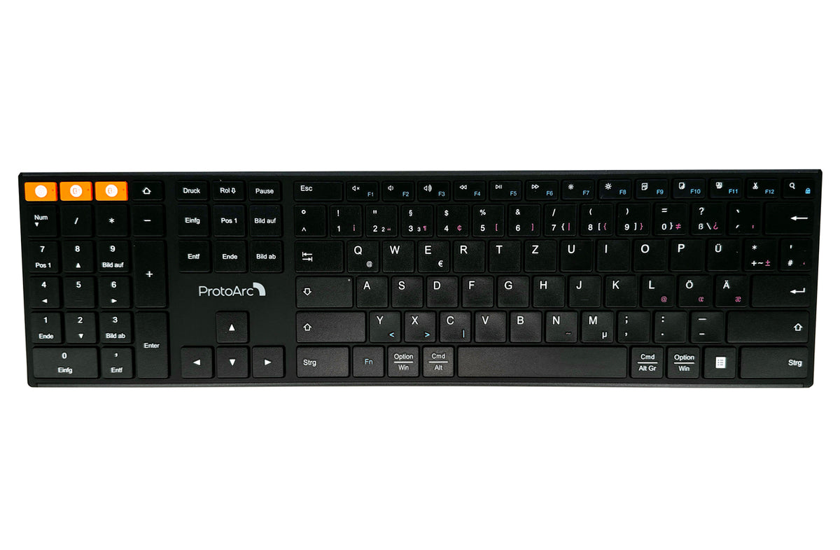 ProtoArc-Linkshaender-Tastatur-XK21-DE-kabellose-Bluetooth-USB-schwarz-QWERTZ-Deutsch-jetzt-kaufen-lafueliki