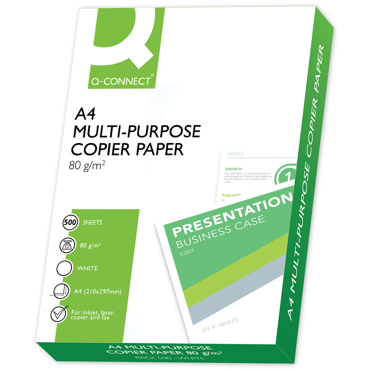 Q-Connect Kopierpapier Allround 80 · Din A4 · 80g/m² · 500 Blatt