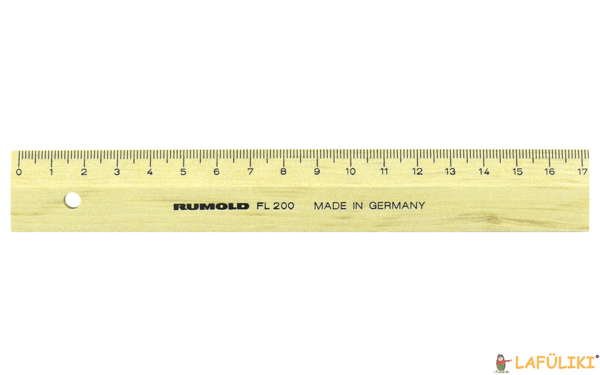 RUMOLD-Holzlineal-17cm-FL200-Lineal-aus-Holz-rechtshaender-lafueliki