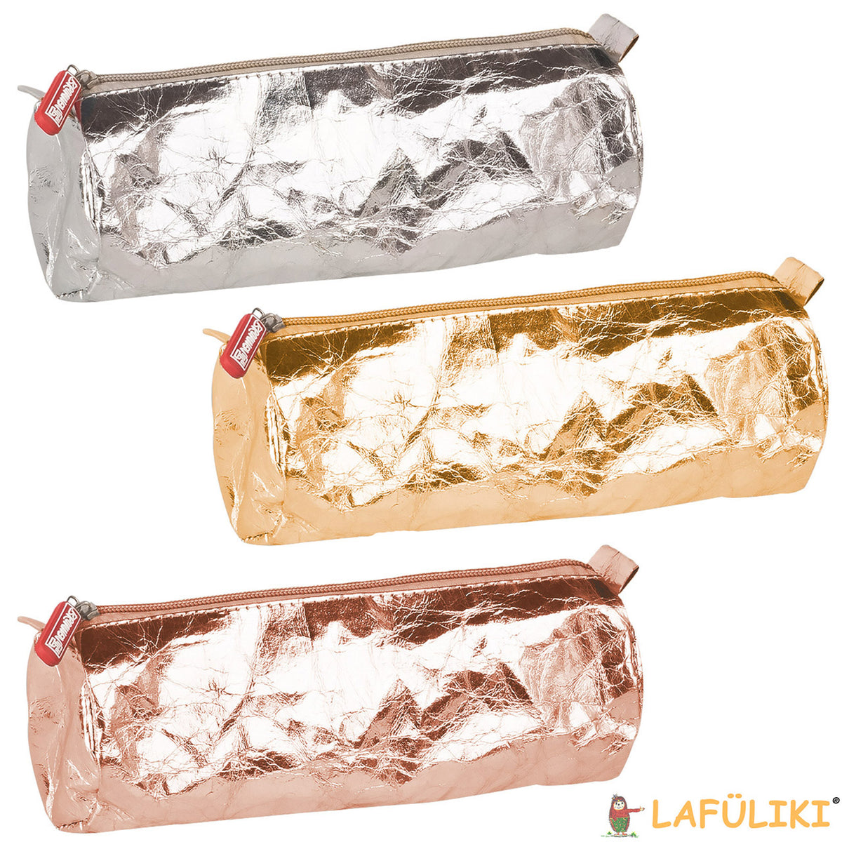 Schlampermäppchen von Brunnen in roségold, goldfarben und silberfarben aus TexiPap
