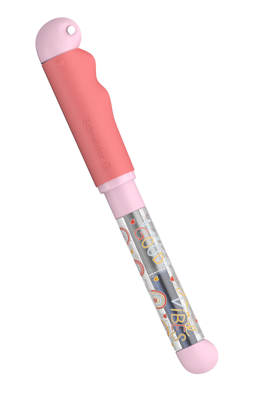 Schneider-Base-Kid-Linkshaender-Fueller-rosa-rot-162918-Schulfueller-Fuellhalter-geschlossen-lafueliki