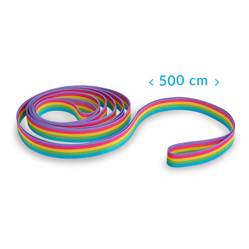 Trendhaus Gummitwist Regenbogen · 5 m · extra breit · mit Anleitung