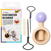 Folia Kastanienbohrer-Set · mit Holzhalterung & 2 Bohrern