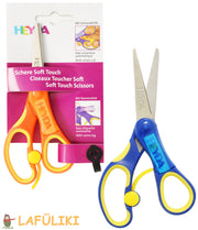 heyda-Rechtshaender-Schere-Soft-Touch-abgerundet-mit-Feder-lafueliki